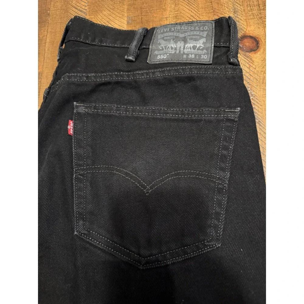 Levi's 550 Relaxed Fit Jeans Mens 36x30 Black Label